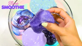 Mixing a TON of Slime To Make a Slime Smoothie! Satisfying ASMR!