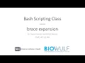 Bash Scripting Class Brace Expansion