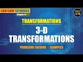 3D TRANSFORMATIONS Problems Solving 2 TRANSFORMATIONS Tutorials Chapter 04 Part 06