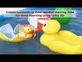 Create synthetic or fake labelled training data for deep learning using unity 3D