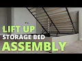 AMERLIFE Lift Up Storage Linen Upholstered Platform Bed Frame Assembly Jocisland Lift Up Storage