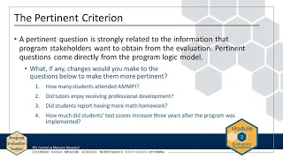 Module 2 Chapter 2 How to Write Quality Evaluation Questions REL Central