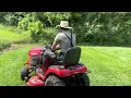Craftsman T210 Lawn Tractor Mowing Pasture