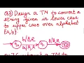 5 3 Design TM to convert lower case to upper case alphabet