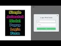 Create A Simple Modal Popup Login Form Using HTML CSS JavaScript