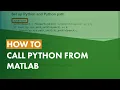 How to Call Python from MATLAB