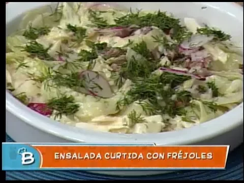 Ensalada curtida con fréjoles