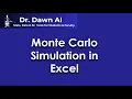 Basic Monte Carlo Simulation Data Table Construction in Excel