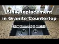 Undermount Composite Sink Replacement in Granite Countertop