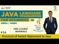 Practical of JAVA Switch Statement In Java Programming Intellij Idea Hindi Urdu
