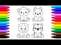 MAGICAL COLORING Cute Animals Come to Life with Bright Colors Relaxing Coloring