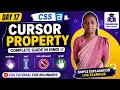 CSS Cursor Property in Hindi CSS Cursor Types Explained CSS Tutorial for Beginners Day 17