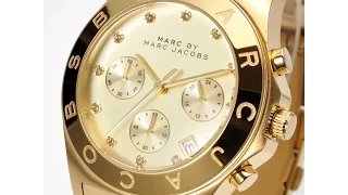 MARC BY MARC JACOBS MBM1331 Blade SS Chronograph GOLD WATCH REVIEW LADYS