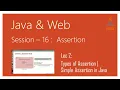 Assertion assert Statement in Java Types of Assertion Simple Assertion in Java