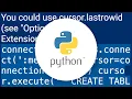 How to retrieve inserted id after inserting row in SQLite using Python