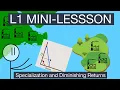 Why Countries Trade and Specialize Diminishing Returns L1 ML