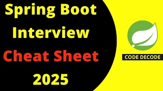Spring Boot cheat sheet before Interview Spring Boot Interview Questions Answers Code Decode