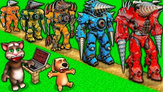 UPGRADE of DRILL TITAN BOSS vs SKIBIDI TOILET and CAMERA MAN TEAM vs TV WOMAN in MINECRAFT animation