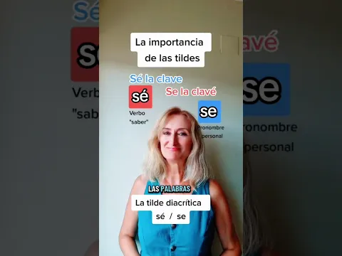 La tilde diacrítica en "sé". #ortografía #morfología #PAU #spanishteacher