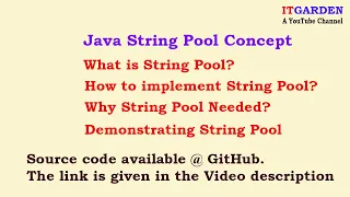 Core Java Interview Question - What is String Pool and use of String Pool