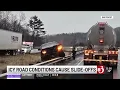 Icy road conditions snarl Vermont roadways