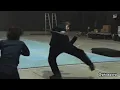 Mackenyu practicing with swords