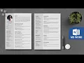 TWO PAGES Resume Template DOWNLOAD FREE 2021 How to Make 2 Page CV in MS Word