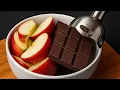 Just apple and chocolate WITHOUT sugar! Great for your brain and mood! Improves dopamine production.