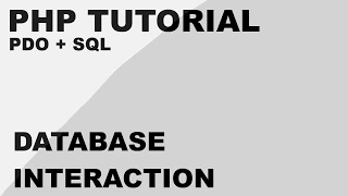 PHP PDO SQL Tutorial