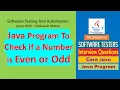 03 - Java Program to check if a number is Even Or Odd