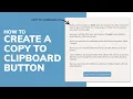 How to Create a Copy to Clipboard Button