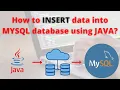 How to insert data into MYSQL database using JAVA in eclipse MYSQL tutorial for beginners