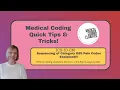 Category G89 pain code sequencing explained