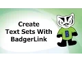 Create Text Sets With BadgerLink