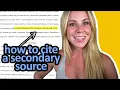 Referencing Secondary Sources in APA 7th Style