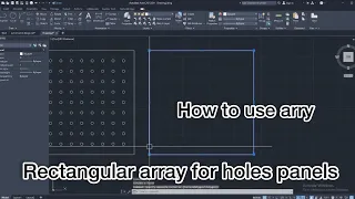 rectangular array in AutoCAD l Where is the rectangular array in AutoCAD l How rectangular array