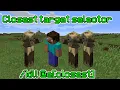 How to use Closest Target Selector in Minecraft Bedrock
