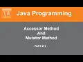 Part Accessor And Mutator Method Abstract Method Online Lecture Java Tutorial In Hindi