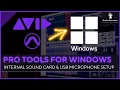 How To Setup Pro Tools For Windows Internal Sound Card USB Example avid