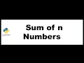 Python Bangla Tutorials 25 Sum Of n Numbers