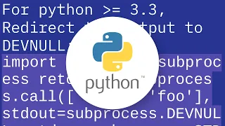 How to hide output of subprocess