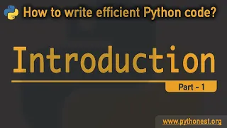 Python code optimization - Introduction