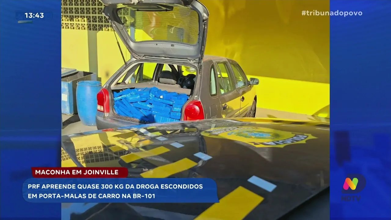 Grande apreensão de maconha: operação da PRF na BR-101 em Joinville
