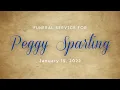 Funeral Service for Peggy Sparling