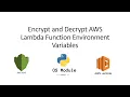 AWS Lambda Function Environment Variables Creation