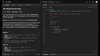 Leetcode 88 - Merge Sorted Array