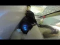 crushing black diaper with my compactor lots of mess
