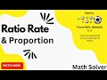 Mastering Ratio Rate Proportion Math Tricks Easy Explanation mathsolver1117