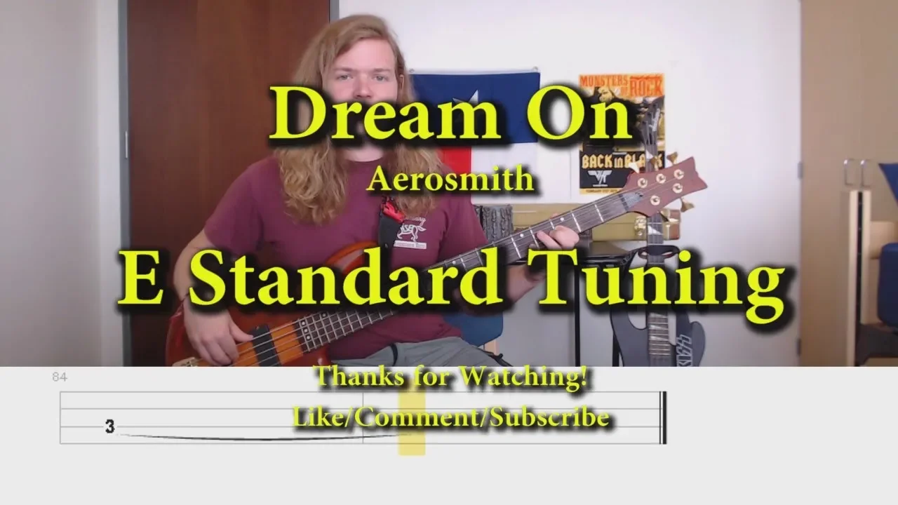 Dream On - Aerosmith (Bass Cover with Tabs)
