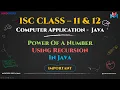 Power Using Recursion in Java Step-by-Step Explanation